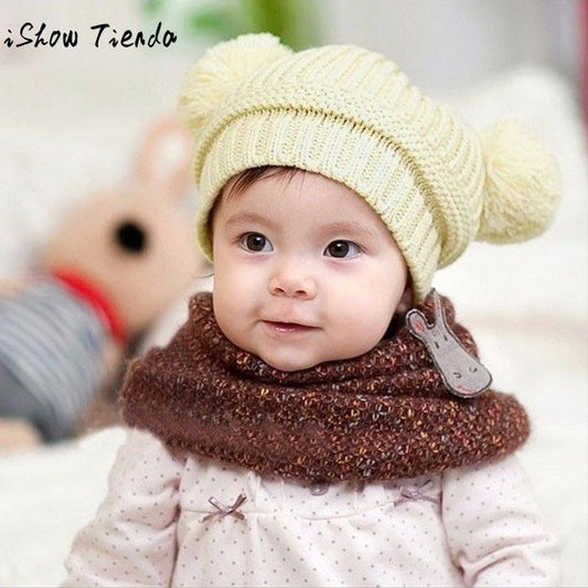New 2018 baby boy girl Winter Hats For Kids double
